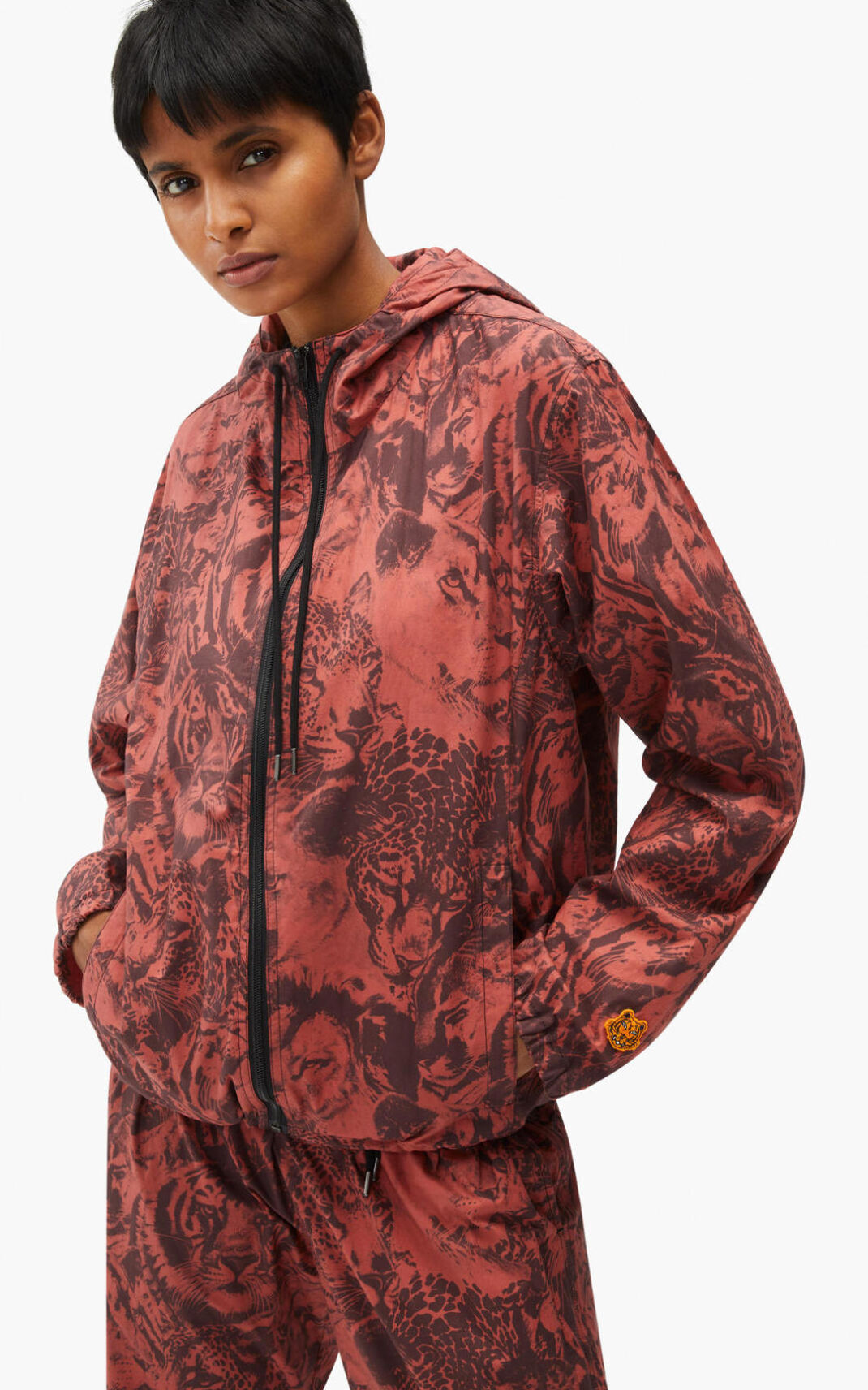 Chaqueta Kenzo Wildtigers zipped Hombre Rosas Oscuro VFU978261